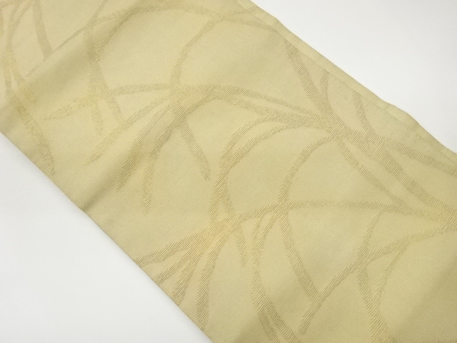 紗 葉模様織出し名古屋帯